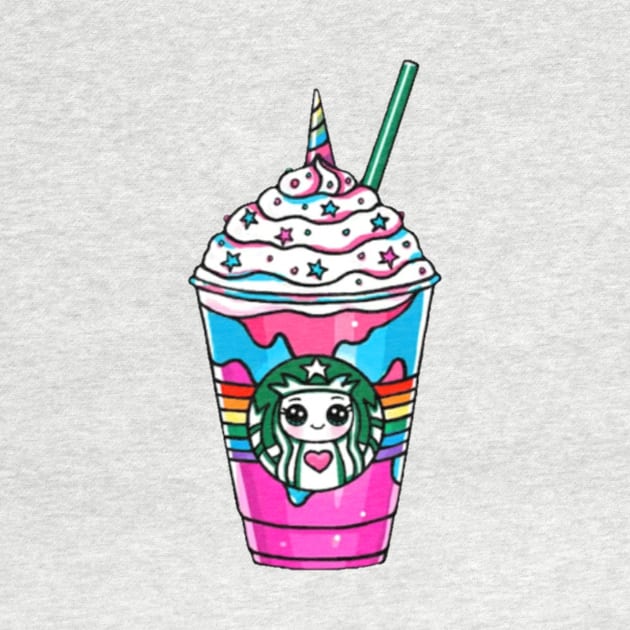 Unicorn Starbucks Sticker by Illume Stickers